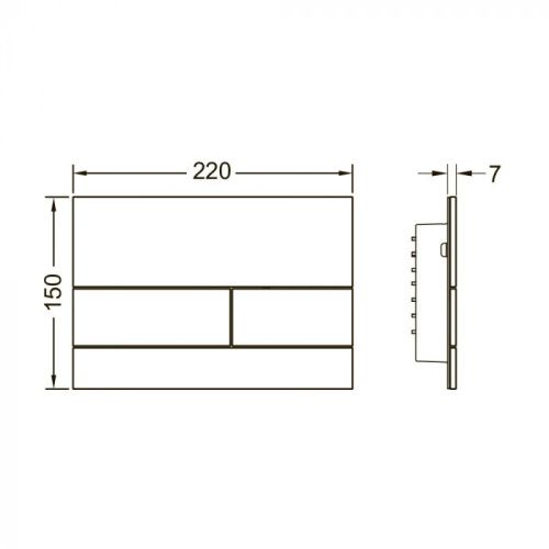 Клавиша смыва механическая Tece TECEsquare 9240827 цвет бежевый - фото 2
