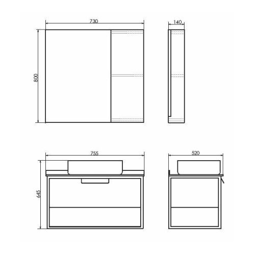 Тумба с раковиной Comforty Кёльн 00004149065CF 80х50 подвесная цвет коричневый - фото 2