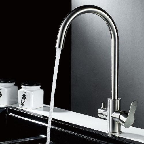 Смеситель для кухни Haiba HB801 HB76801 на мойку нержавеющая сталь - фото 2