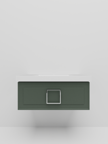 Тумба с раковиной La Fenice CUBO NFNC-01-CUB-G-80-1-80 80х50 подвесная цвет серый - фото 4