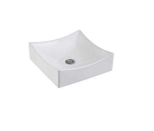 Раковина из сантехнического фарфора Aquatek AQ5516-00 40х40 накладная цвет белый без отверстий под смеситель - фото 2