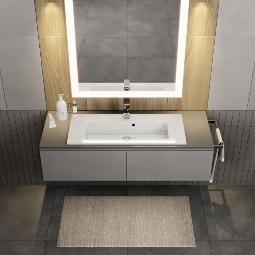 Раковина керамическая Uperwood Aurora RAurora80wg 80х40 полувстраиваемая цвет белый - фото 4