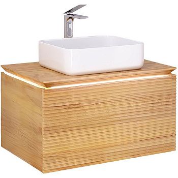 Тумба под раковину Jorno KARAT Kar.01.80/P/BuL 80х50 подвесная цвет бежевый