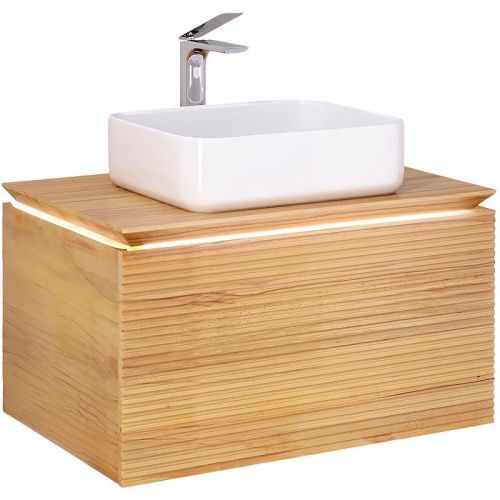 Тумба под раковину Jorno KARAT Kar.01.80/P/BuL 80х50 подвесная цвет бежевый