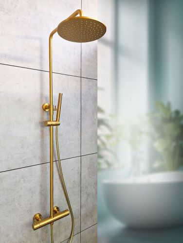 Душевая стойка AltroBagno Metropoli AltroBagnoMetropoli030425OrSp настенная цвет золото - фото 2
