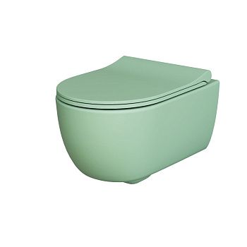 Унитаз подвесной Ambassador Abner 103T21001R-102T21001S мятный с сиденьем