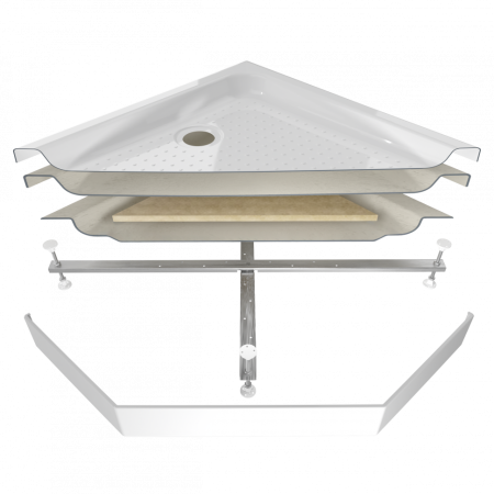 Душевой поддон акриловый Тритон Щ0000052850 90х90 белый с каркасом