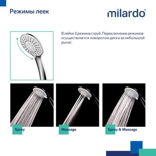 Смеситель для ванны Milardo Rora RORSB00M02 настенный хром - фото 4