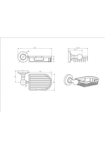 Мыльница CeramaLux BIANCO 51305 - фото 2