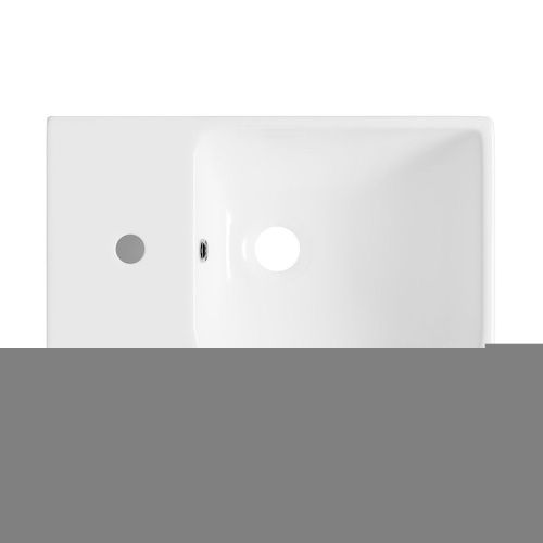 Раковина из сантехнического фарфора Wellsee WC Area 151808000 50х30 накладная цвет белый 1 отверстие под смеситель - фото 3