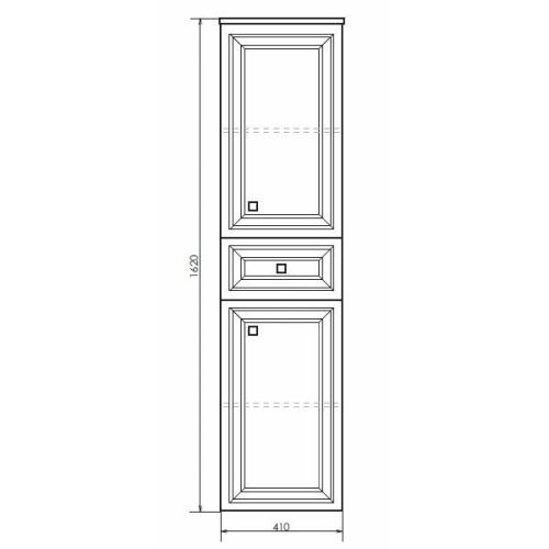 Шкаф-пенал Comforty Феррара 00004148010CF 40х160 подвесной цвет белый - фото 2