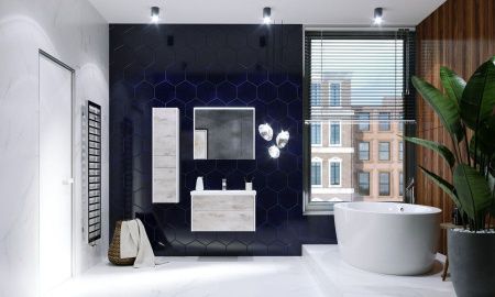 Тумба под раковину Roca Ronda ZRU9303004 80х40 подвесная цвет серый/белый