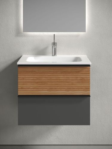 Тумба под раковину Sancos DELTA DL60GR 60х40 подвесная цвет коричневый - фото 5