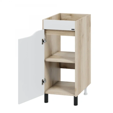 Тумба под раковину СанТа Сатурн 700407 40х50 напольная цвет белый/коричневый