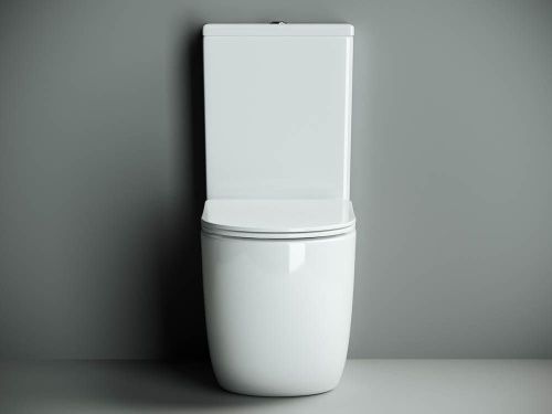 Унитаз напольный с бачком Ceramica Nova METROPOL CN4001 белый с сиденьем микролифт безободковый душевой смыв - фото 3