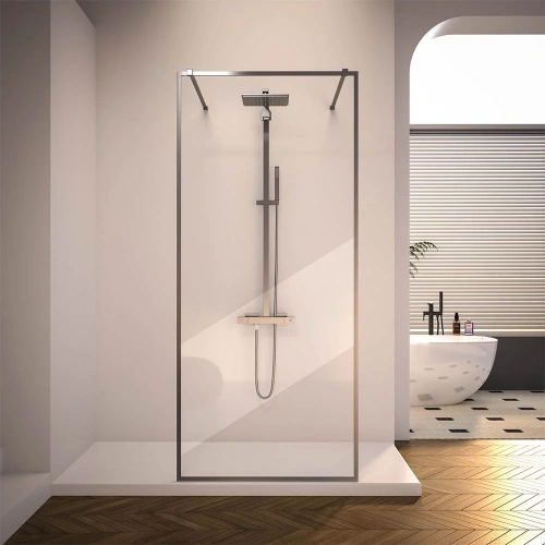 Душевая перегородка Veconi Korato KR90GR-110-01-C4 110х200 стекло прозрачное профиль графит