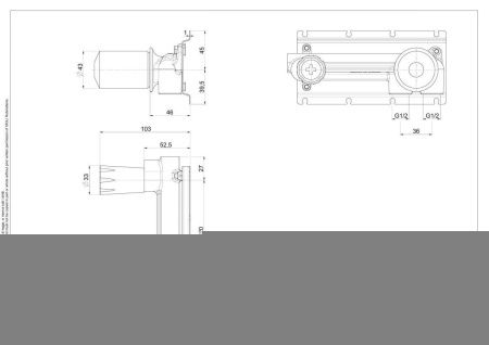Внутренняя часть встраиваемого смесителя Oioli Universal OIPILA35000E