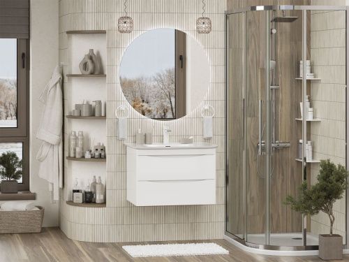 Тумба под раковину Misty Мираж П-Мир-01070-011П2Я 70х50 подвесная цвет белый - фото 5