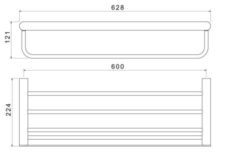 Полка в ванную комнату Aquatek ЛИРА AQ4415CR