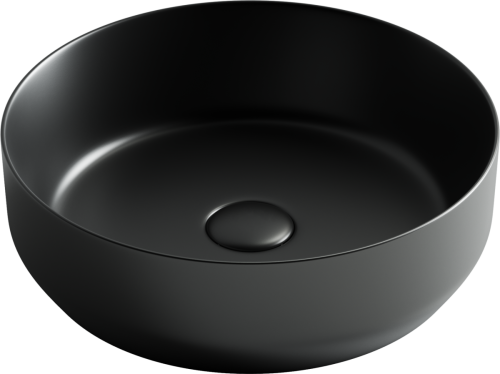 Раковина из сантехнического фарфора Ceramica Nova ELEMENT CN6022MB 40х40 накладная цвет черный без отверстий под смеситель - фото 2