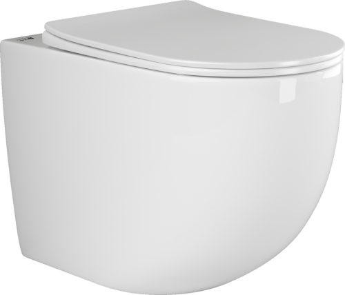 Унитаз приставной Ceramica Nova MIA CN1810 белый с сиденьем микролифт безободковый душевой смыв - фото 2