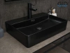 Раковина керамическая Gid Geométrico 53375 60х40 накладная цвет черный 1 отверстие под смеситель