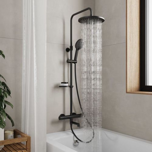 Душевая стойка Milardo Ideal Spa ILSBLTHM06 настенная цвет черный - фото 3