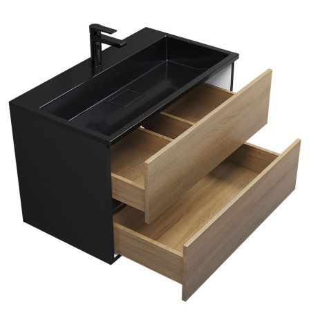 Тумба под раковину Uperwood Barsa 293020539 80х50 подвесная цвет коричневый