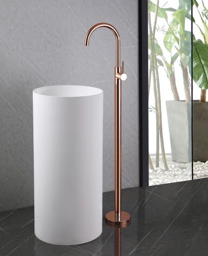 Смеситель Abber Wasser Kreis AF8141RG напольный розовое золото - фото 2