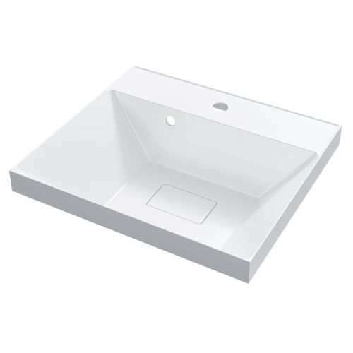 Раковина из искусственного камня Uperwood Classic New 2910210024 50х50 полувстраиваемая цвет белый - фото 4