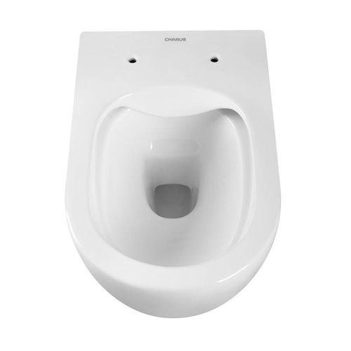 Унитаз подвесной CHARUS TORRE BIANCA EWC700-125W белый с сиденьем микролифт безободковый каскадный смыв - фото 4