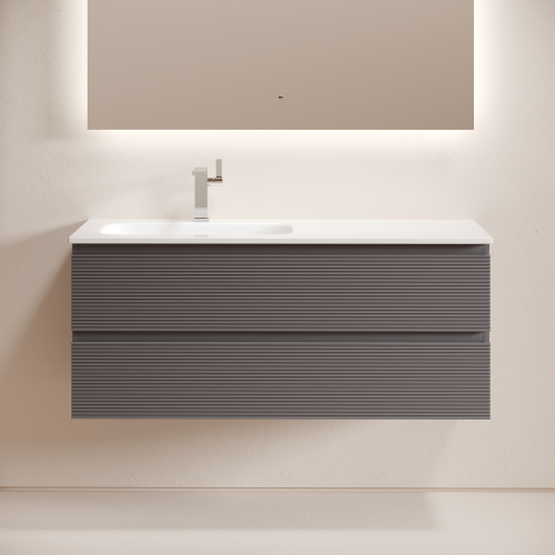 Тумба под раковину Sancos FOLK FL120LGS 120х40 подвесная цвет серый - фото 4