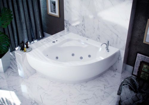 Ванна акриловая Aquatek Калипсо KAL146-0000045 145х145 угловая угловая с каркасом без ручек - фото 3