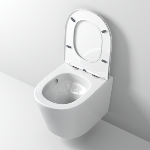 Унитаз подвесной Grossman Торнадо GR-4477SQ белый с сиденьем микролифт безободковый смыв торнадо - фото 5