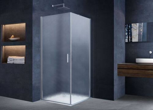 Душевой уголок Vincea Alpha VSR-3ALP9095MT 95х90 стекло текстурное профиль хром без поддона - фото 2