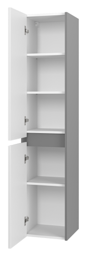 Шкаф-пенал Brevita Balaton BAL-05035-48-2Л 40х160 подвесной цвет белый/серый - фото 4