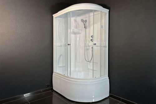 Душевая кабина Royal Bath BK RB8120BK1-T-L 120х80 асимметричная с крышей ориентация левая - фото 2