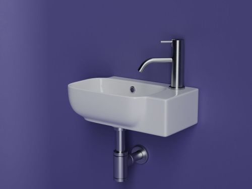 Раковина из сантехнического фарфора Ceramica Nova ELEMENT CN6074L 40х20 подвесная цвет белый 1 отверстие под смеситель - фото 3