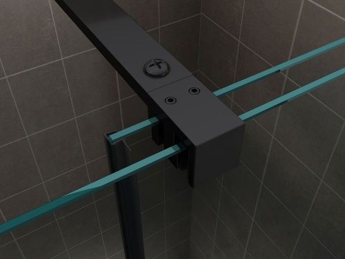 Душевая перегородка Abber Komfort AG09120B 120х200 стекло прозрачное профиль черный - фото 5