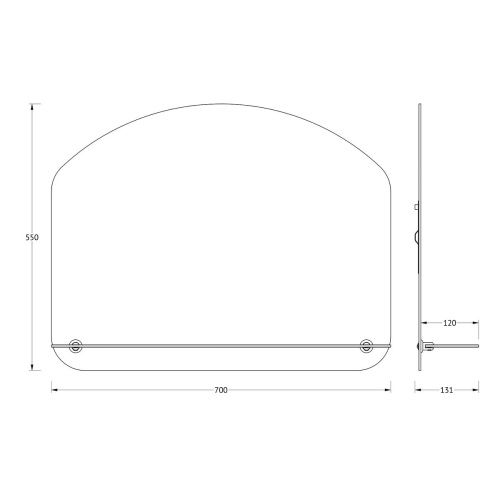 Зеркало Evoform Optima BY 0517 60х50 подвесное - фото 2