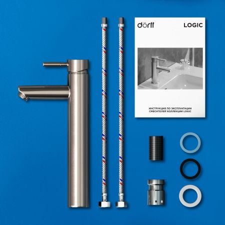Смеситель Dorff Logic SS D3002102SS на раковину нержавеющая сталь