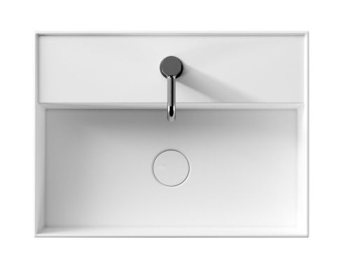 Раковина керамическая Alice Hide 31230101S 60х50 подвесная цвет белый 1 отверстие под смеситель