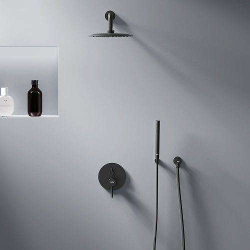 Душевая система Damixa Scandinavian Pure 936520300 встраиваемая в стену цвет черный