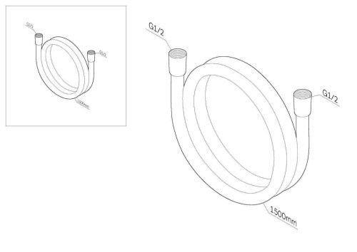 Душевой шланг Am.Pm F0415122 черный - фото 3