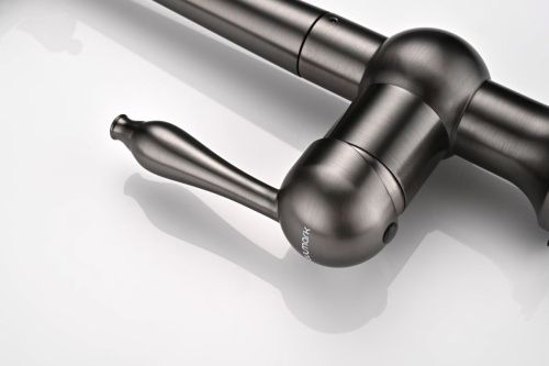 Смеситель для кухни Paulmark RETRO Re213226-GM на мойку вороненая сталь - фото 3