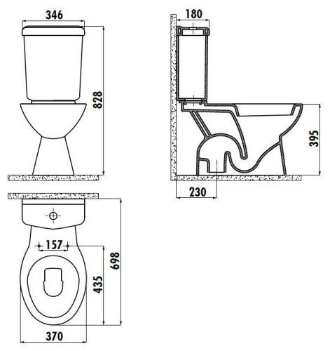 Чаша унитаза напольная Creavit Pitta PA300-11CB00E-0000 цвет белый без бачка без сиденья - фото 2