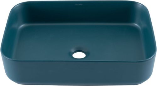 Раковина керамическая Allen Brau Fantasy 4.11021.PT 50х40 накладная цвет зеленый без отверстий под смеситель - фото 3