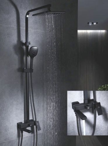 Душевая стойка Rose R2836H настенная цвет черный - фото 4