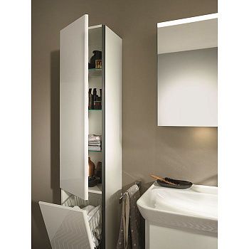 Шкаф-пенал Burgbad Iveo HSIG035LF2833G0161 40х180 напольный цвет белый