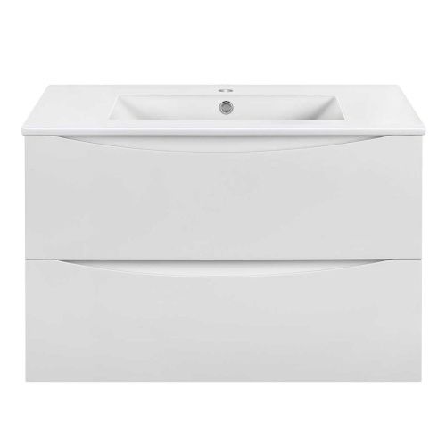 Тумба под раковину Vincea Mia Slim VMC-2MC800S1GW 80х40 подвесная цвет белый - фото 2